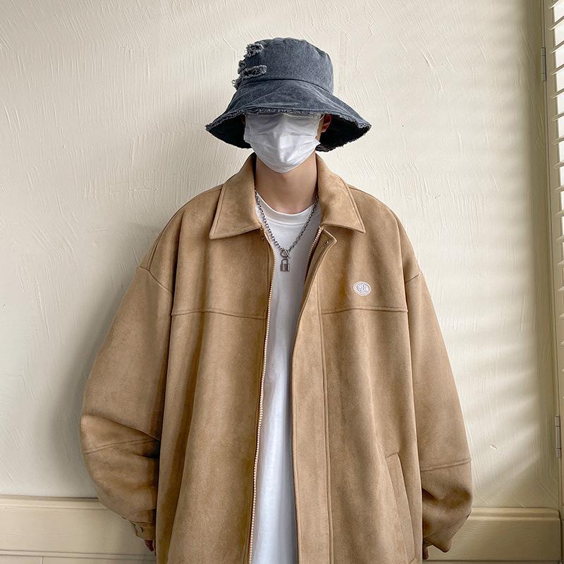 Men's Hong Kong Style Retro Suede Jacket - Cityboy Trendy Spring/Autumn