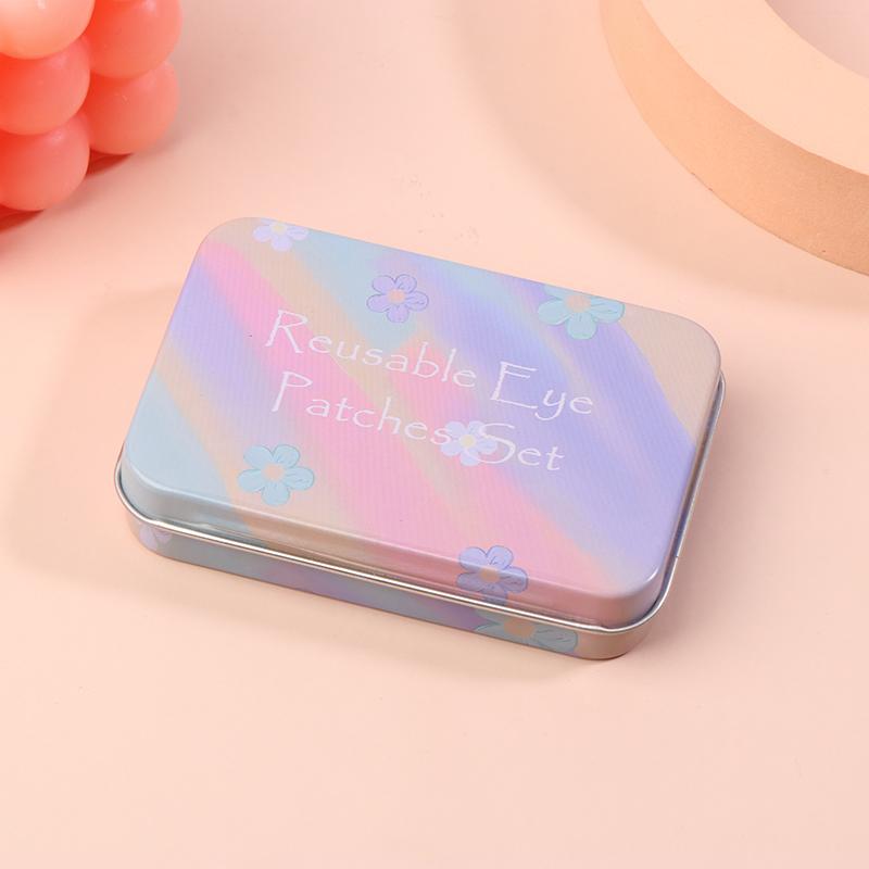 

Reusable 1 Pair Eye Pads Silicone Stripe Lash Pads Eyelash Extension Super Sticky Under Eye Gel Patch With Massager Makeup Tools Onesize