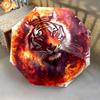 1 PC Automatic Folding Umbrella - Flaming Tiger Pattern, Portable & Foldable Design with 8 Ribs, Christmas Birthday Gifts