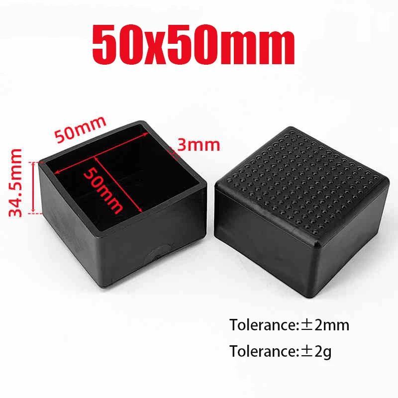 Black PVC Furniture Table Foot Tip Chairs Legs Pad Protector Cover Square/Round Caps Pipe Plug Lid Tube Hole Protection End Cap