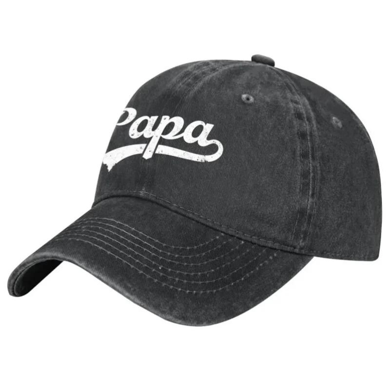 Papa Baseball Cap Vintage Distressed Style Adjustable Casual Summer Outdoor Hat for Unisex