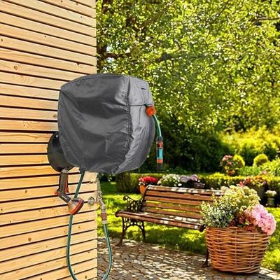 Housse de Tuyau Isolée Noire Résistante aux UV Imperméable Housse de Tuyau Extensible Durable Tissu Oxford 210D Housse de Protection pour Rouleau de Tuyau