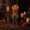 Seasonal Tabletop Display Resin Pumpkin Man Ornament, Handcrafted Desktop Figurine, Creative Small Halloween Gift Decoration Statues for Home