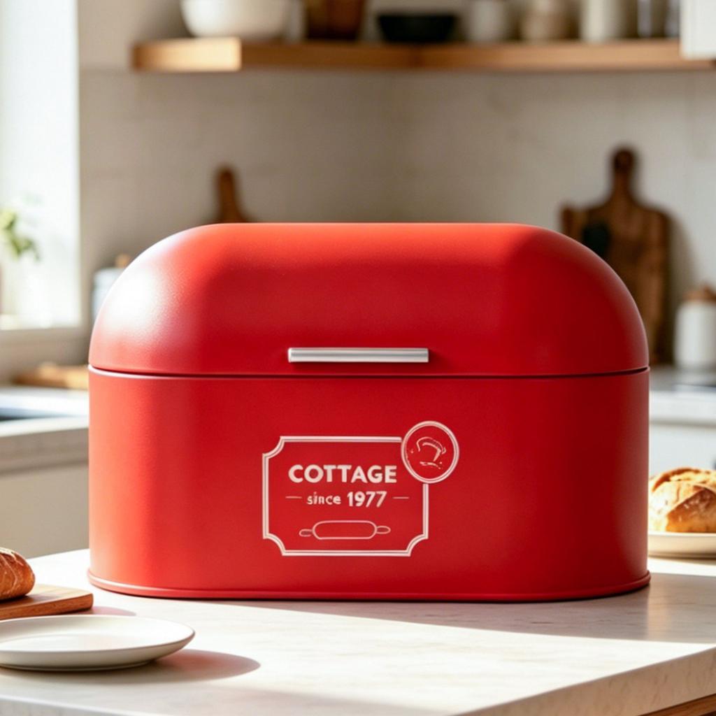 Dustproof Bread Box Retro Aesthetic Countertop Breadbox for Desk