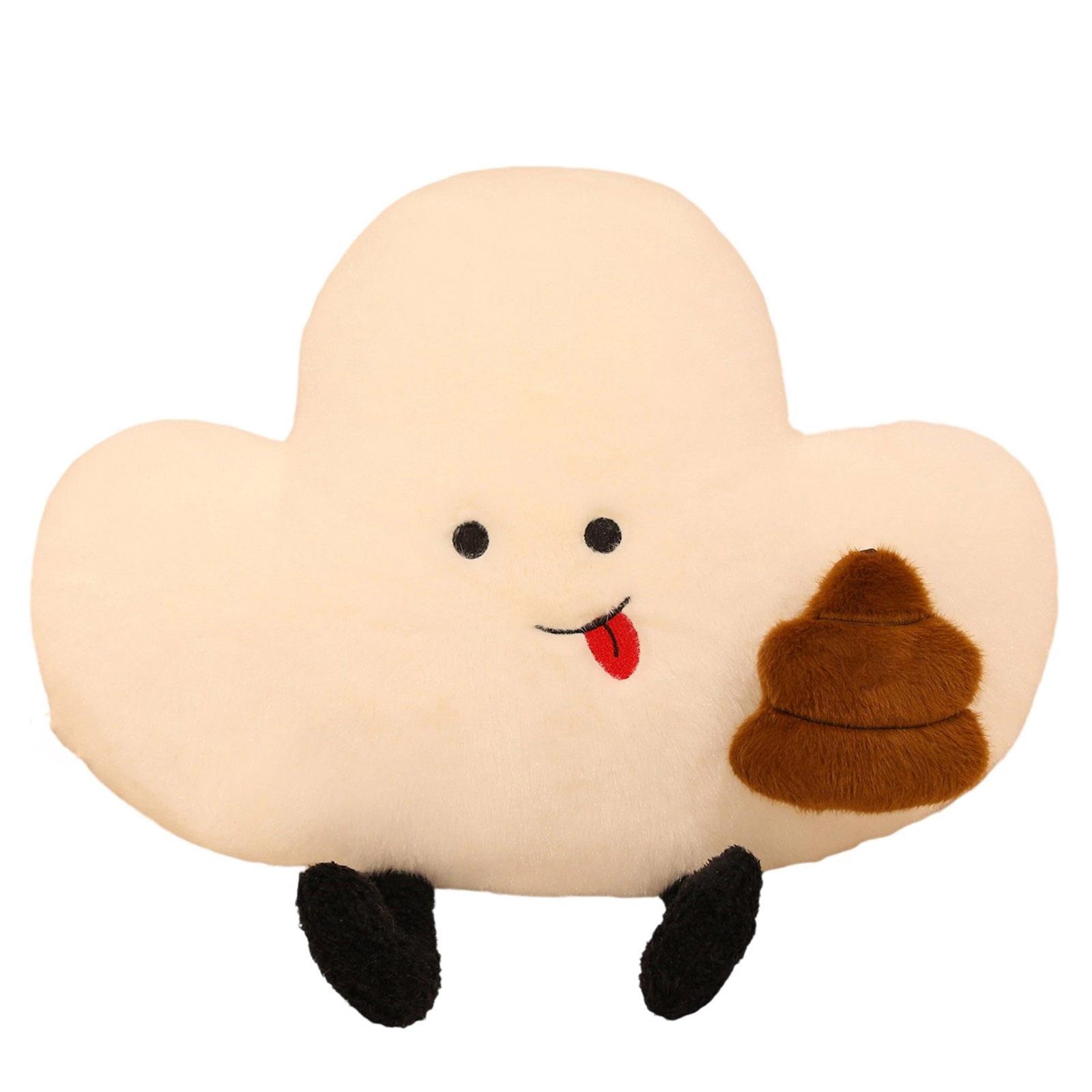 

Мультяшные подушки-игрушки в форме облаков, подушка для поясницы, подушка для спины для кровати, подушка для чтения, подушка для спинки стула для спальни, автомобиля One Size белый