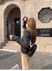 Korean Style V-neck Soft Fluffy Long-Sleeve Knit Sweater for Autumn/Winter Women's Slim Fit.