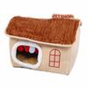Indoor Dog House Removable Washable Soft Enhanced Comfort Winter Warm Cat House for Small Medium Pet Brown L