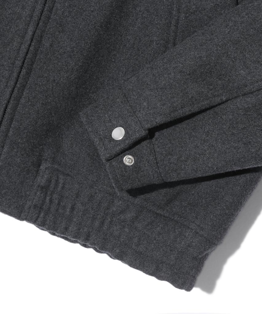 Trillion Wol Elleboogpatch 2-Weg Harrington Jas (Houtskool)