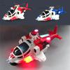 Electric Helicopter, Armed Fighter Toy, Universal Wheel Helicopter 360 Rotation with Lights and Music