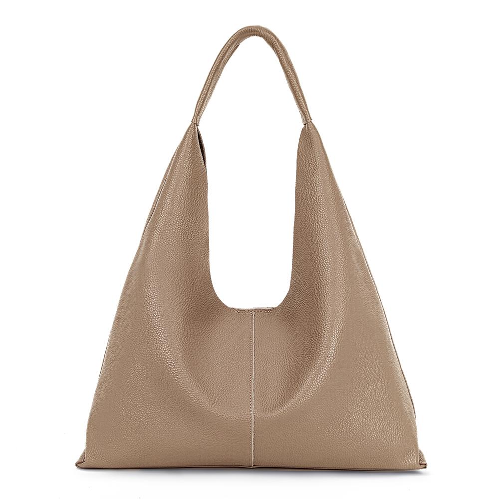 Soft Genuine Leather Women's Slouchy Tote Bag Large Capacity Zency