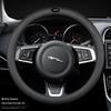 Jaguar Steering Wheel Cover - Genuine Leather, Non-Slip, Breathable, Fits XF, F-PACE, XEL, XFL, XJ, XE, All-Season