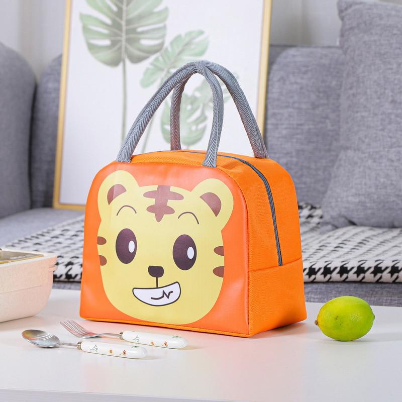 New Children's Lunch Box Bag Cationic Lunch Box Bag Cartoon Cute Lunch Box Insulated Bag with Rice Bag