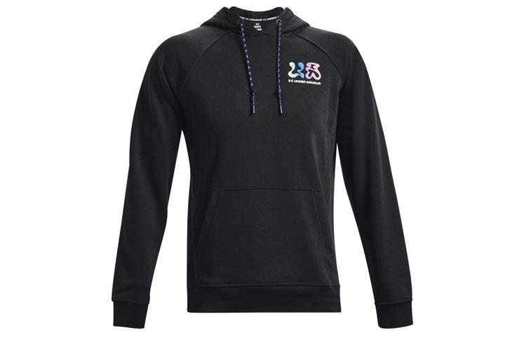 Under Armour Elevated Sweatshirts Men s Black Hooded Moderate Regular 1373844-001 XXL