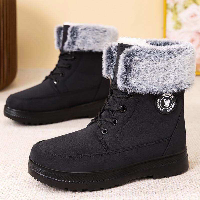 Cotton shoes winter women's high-top women's boots thick-soled boots cold-proof and warm medium boots piled and thickened cotton boots
