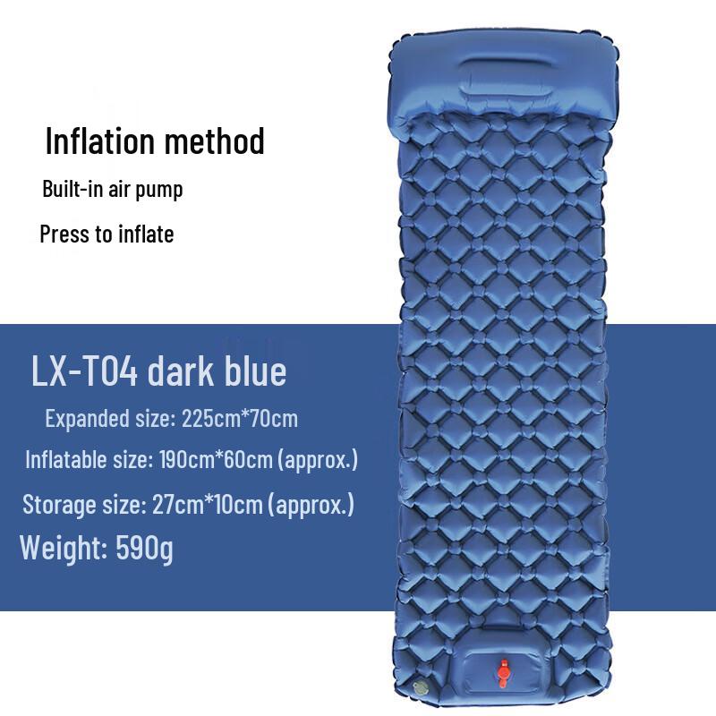CNMF Outdoor Camping Inflatable Sleeping Pad with Built-in Pump