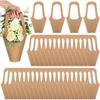 10Pcs Handheld Flower Basket Kraft Paper Tote Bouquet Tote Flower Paper Box  Flower Gift Packaging