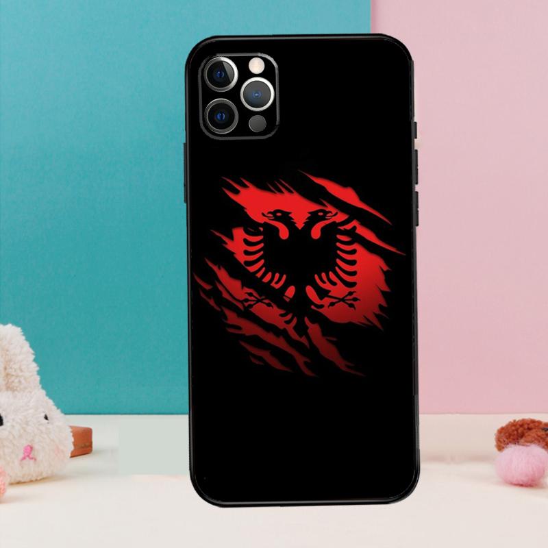 Albanian Flag Phone Case For iPhone 17 Air 16 14 13 12 11 15 Pro Max 12 13 mini 15 16 Plus 16e Cover Coque