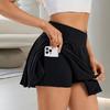 Dame Yoga Skort A-linje Stil Yoga Sportsskjørt med Fôr Ensfarget Komfortabelt Stoff Allsidig Skjørt