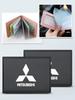 PU Leather Credit Card Case Car Driving Documents Protective Case For Mitsubishi Asx Lancer Outlander Pajero Ralliart