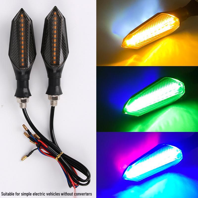 Dual-Color LED Sequential Turn Signals for Electric Motorcycles