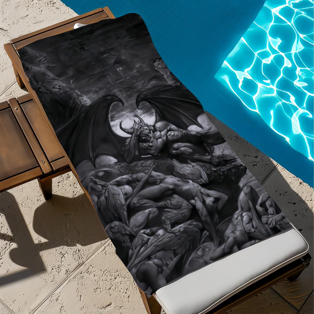 Gustav Dore Satan Towel Beach Quick Dry Soft Pool Towels Gift for Travel Gym Shower Camping sports