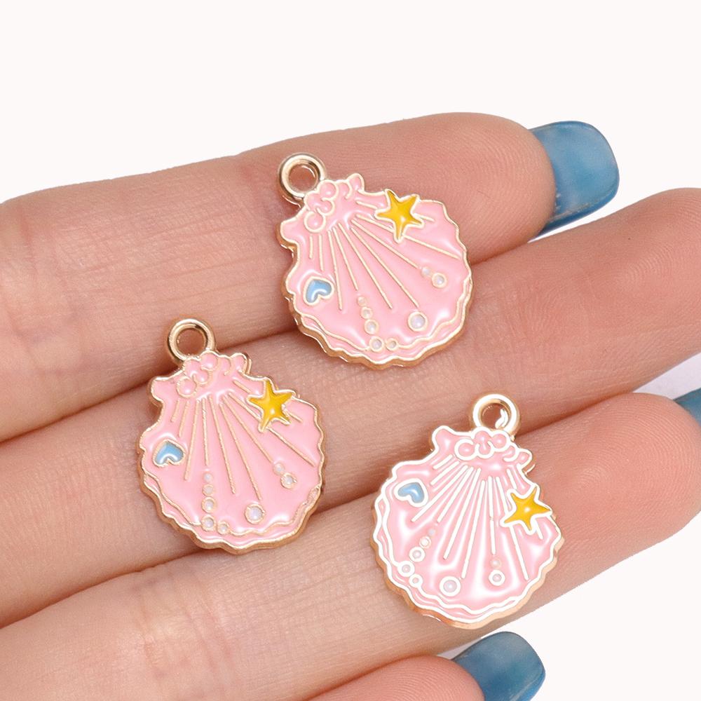 10Pcs Fashion Tortoise Shape Pendant Gold Colour Alloy Charm Jewelry Making Cartoon Sea Turtle Necklace Keychain DIY Accessories