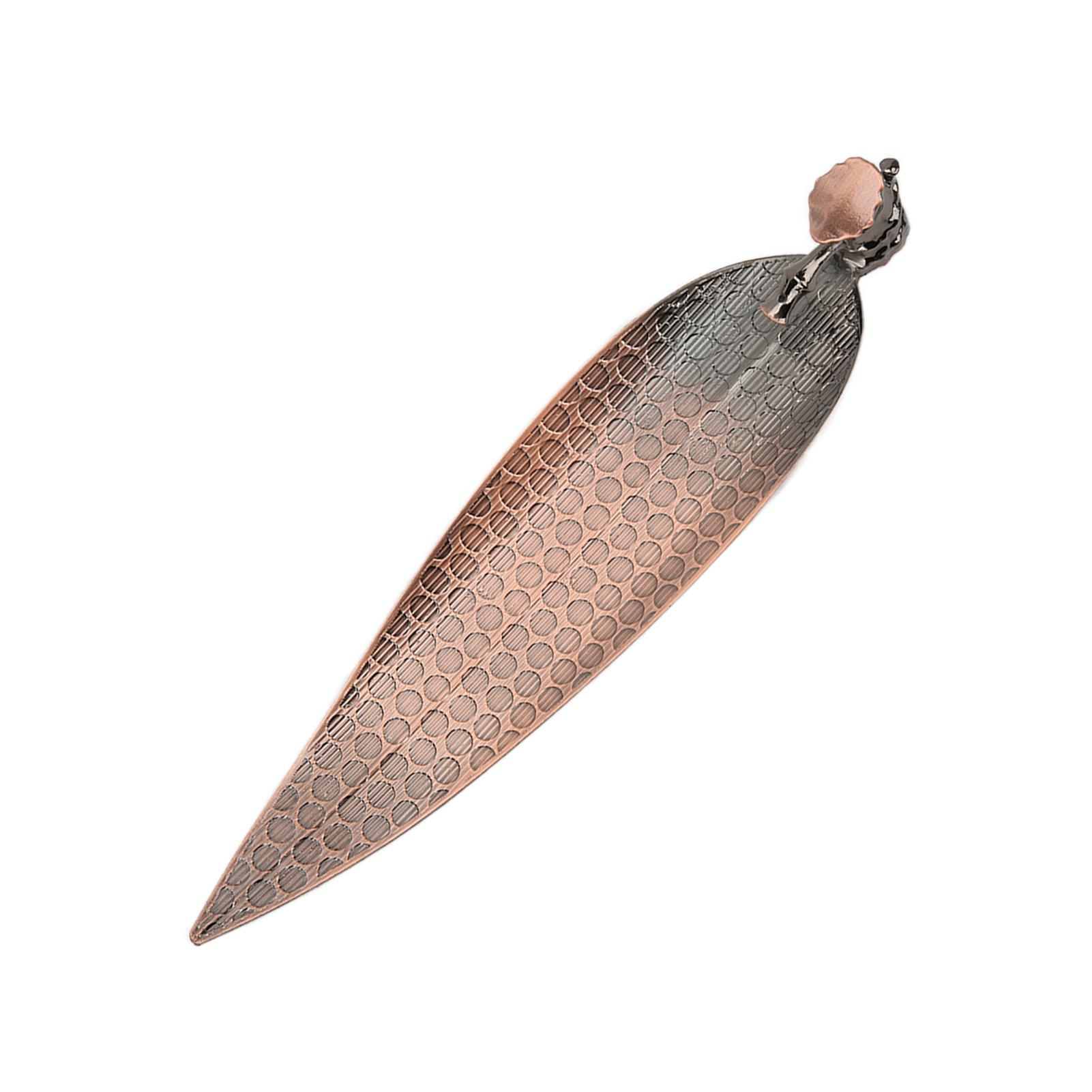 

Incense Stick Holder Leaf Shape Convenient Portable Durable Sturdy Incense Burner for Meditation медный