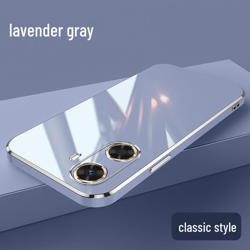 Applicable Huawei Enjoy 80 Phone Case Lens Coverage; Electroplated Solid Color Soft Shell for Enjoy 70X.