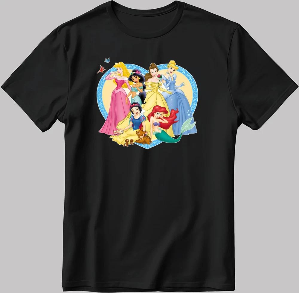 Pretty Princesses Group Black TShirt S
