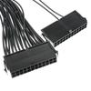 1pcs 30cm 24pin Dual PSU Power Supply Splitter Adapter Cable For ATX Motherboard