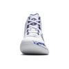 Li Ning Liren 4 Cyan Rayon Comfortable Cushioning, Wear Resistant Mid top Basketball Shoes Men's White Blue ABAT141-1