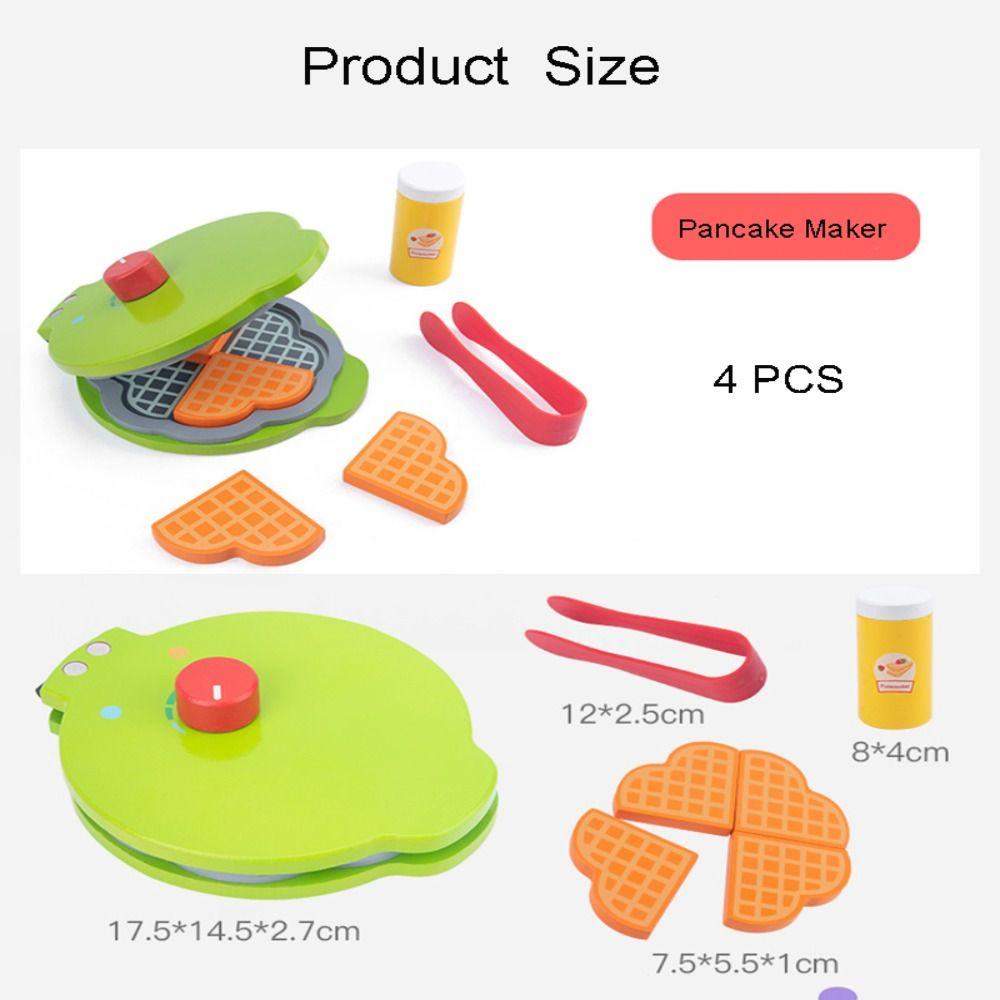 Toaster Machine Kitchen Pretend Play Toaster Cooking Model Set DIY Wooden Kitchen Toy Toy for Kid