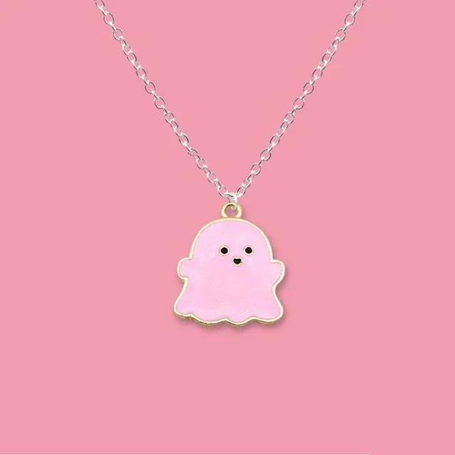 Best Friend Cute Cartoon Devil Ghost Friendship Couple Pendant Necklaces Fashion Men Women Necklaces Kids Halloween Jewelry Gift