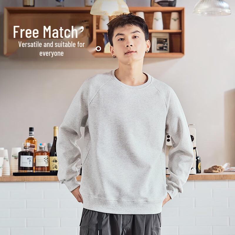 TonLion Men's Heavyweight Crewneck Sweatshirt