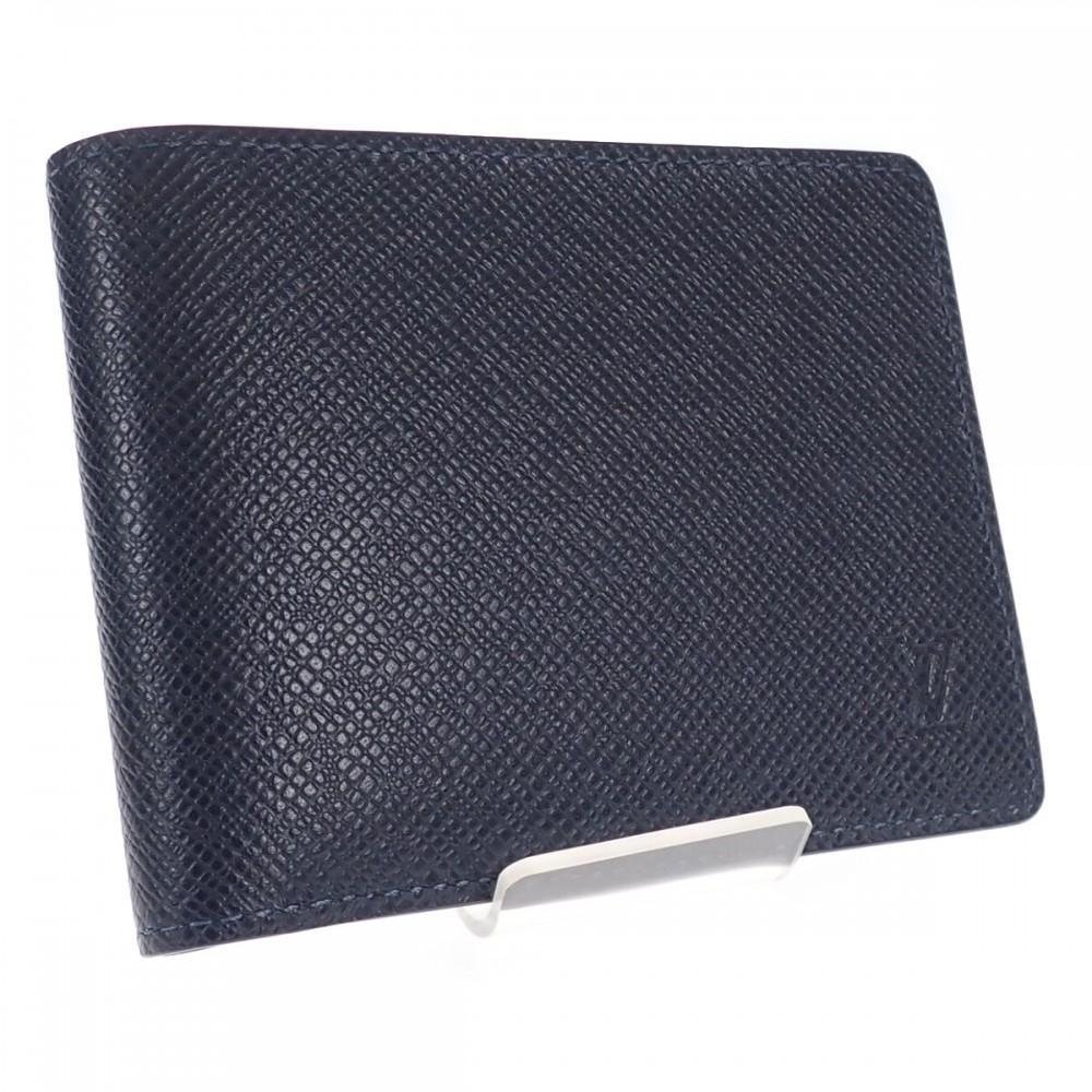

LOUIS VUITTON M30530 Bifold Wallet Blue Marine Taiga mens