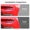 Car Taillight Lamp Decoration Covers ABS Decoration For Ford Mustang 2024 Up Exterior Accessoriess ,Carbon Fiber Black