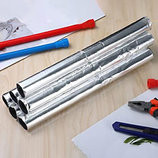 10Pcs Pipe Insulation Foam Tubes Self Adhesive Insulation Foam Wrap Aluminum Foil Pipe Covers for Spigot Winter Outside Pipes Freeze Protection