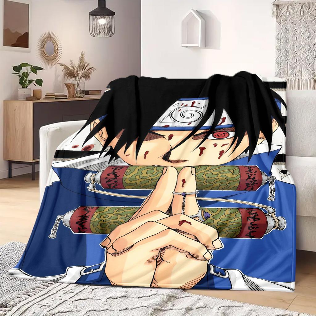 Naruto Anime Print Blanket Warm Comfortable Flannel Blanket Suitable for Bedrooms, Sofas, Beds, Chairs, Picnics, Travel