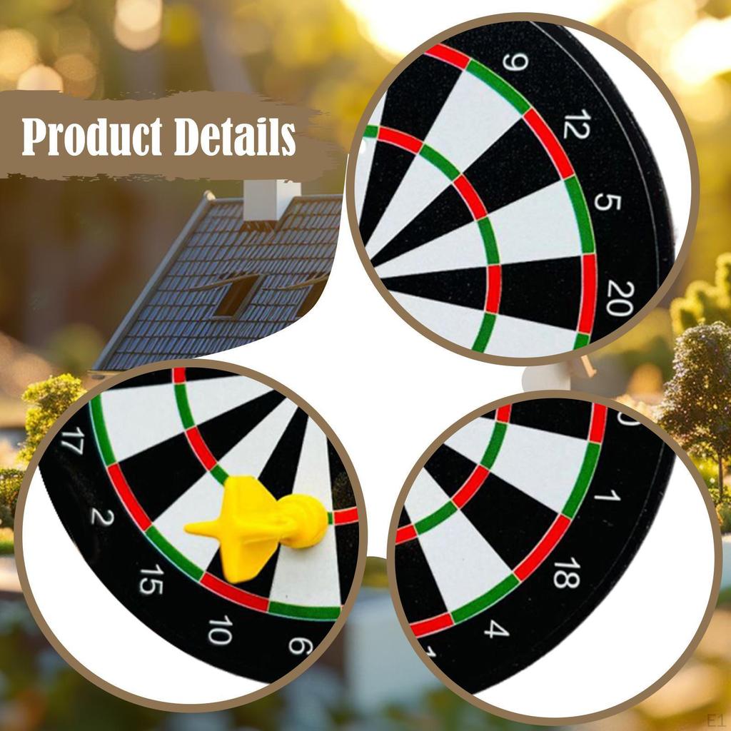 Miniature Dart Board Game Set Kids Adhesive Scene 1:12 Dollhouse Accessories