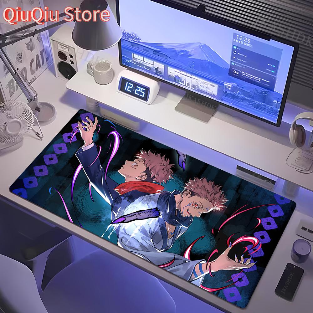 Großes Gaming-Mauspad Jujutsu Kaisen Mauspads Anime Gojo Satoru Schreibtischunterlage Gamer Firma Tastatur Mauspads Computerteppich