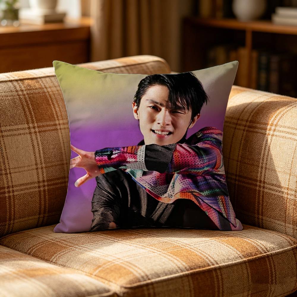 A Jump Legend HHanyu Yuzuru Pillow Case Pattern Printed Pillowcase For Living Room Sofa Cushion Cover