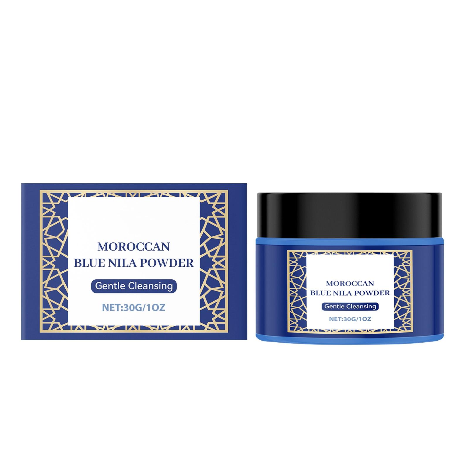 

Марокканская голубая нила пудра Осветляющая маска для лица пудра Маска для лица пудра Отшелушивающая Мягкая очищающая маска Нанесение маски One Size белый