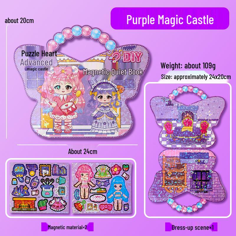 

Милая мультяшная книга с наклейками-одевалками для девочек: Подарок для детского сада и подростковое декомпрессионное занятие