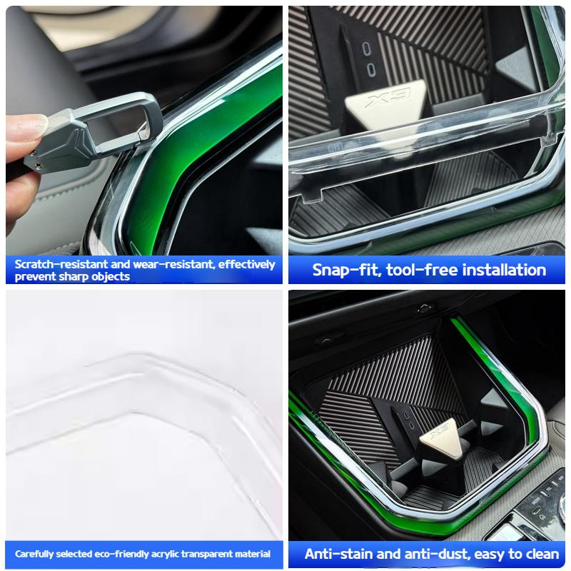 For BMW X3 G45 2025 Car Console Ambient Light Protective CoverTransparent Atmosphere Light Protector Interior Trim Accessories