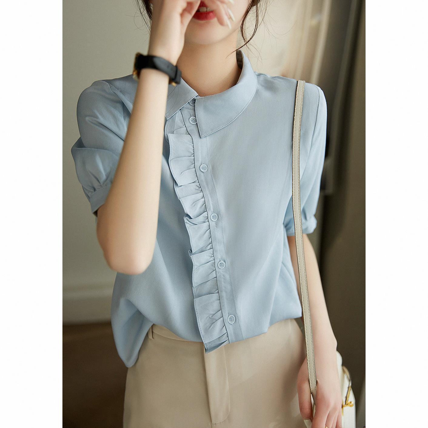 

Женская новинка и женственная рубашка Sweet Earrings XXL синий