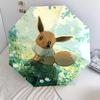 Patrón de Eevee, paraguas de plegado automático, diseño portátil y plegable, 8 varillas, un regalo de Navidad o cumpleaños.