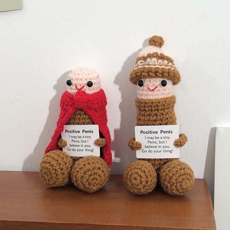 Crochet Ornament Desk Accessories Handmade Doll Birthday Party Decoration Party Gift Favors Hand Knitted Ornament