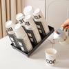 Detachable Multifunctional Disposable Paper Cup Holder Single Double Size Coffee Cup Storage Rack Plastic Ground Mounted Home Go