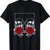 Roses and Skulls Rose Skull Gift Idea Flower Death T-Shirt