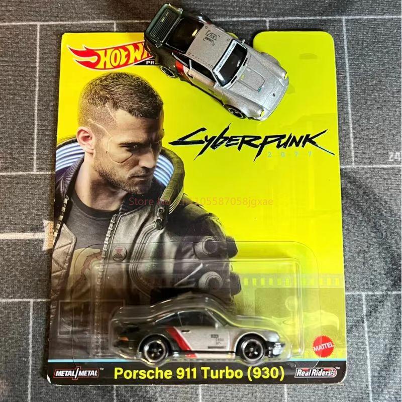 Genuine Hot Wheels Gold Label Hxd63 Pop Culture Cyberpunk 2077 Serise 1:64 Die Casting Model Car Toy Porsche Surprise Toys Cars
